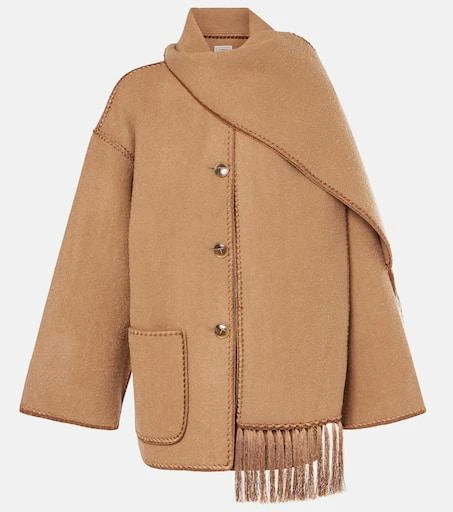 Totême Embroidered wool-blend scarf jacket 1