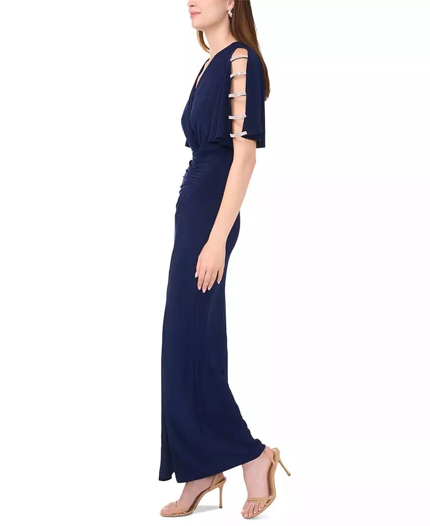 MSK Women's V-Neck Ladder-Trim Short-Sleeve Maxi Dress 3