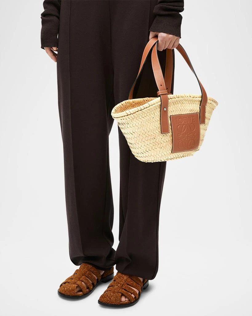 Loewe x Paula’s Ibiza Basket Small Bag in Palm Leaf with Leather Handles 5