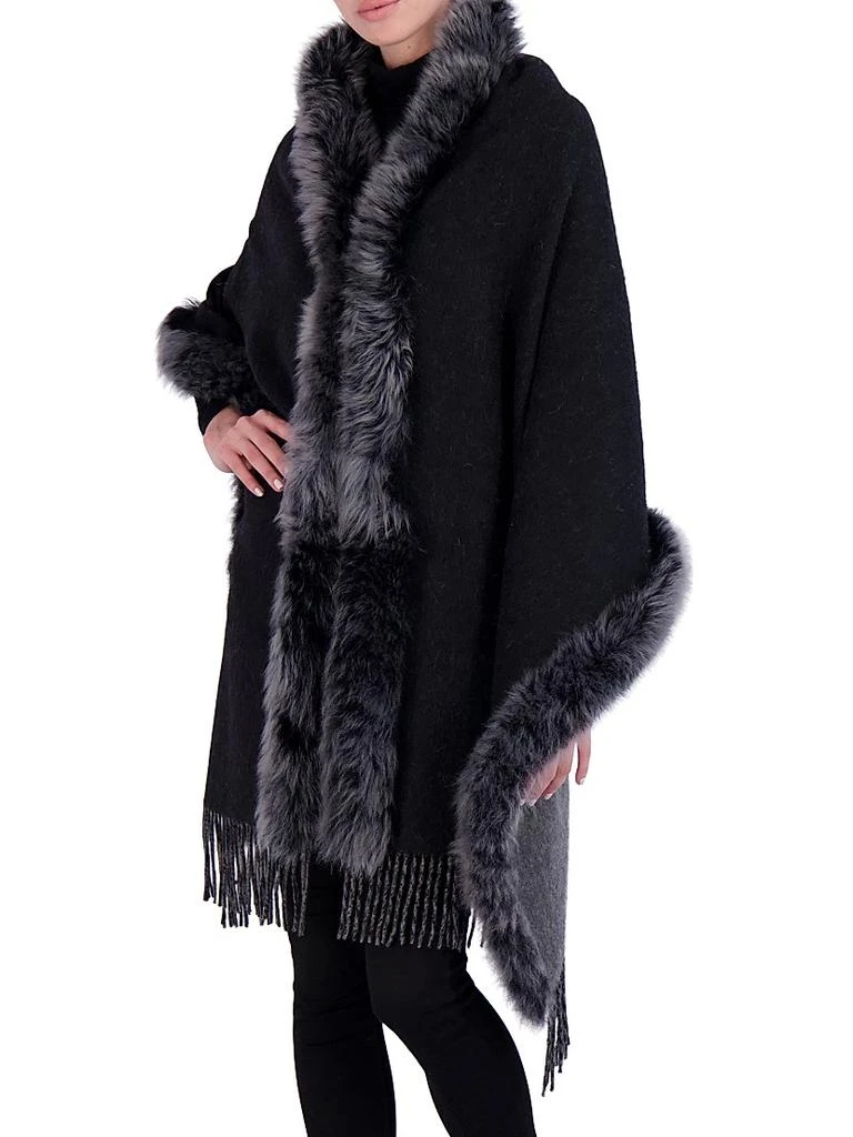 Gorski Cashmere and Wool Stole with Toscana Lamb Trim 3