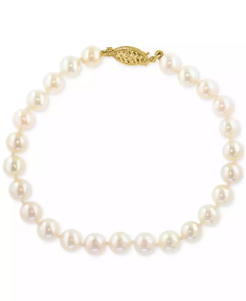 Effy EFFY® Cultured Akoya Pearl (6mm) Filigree Clasp Bracelet
