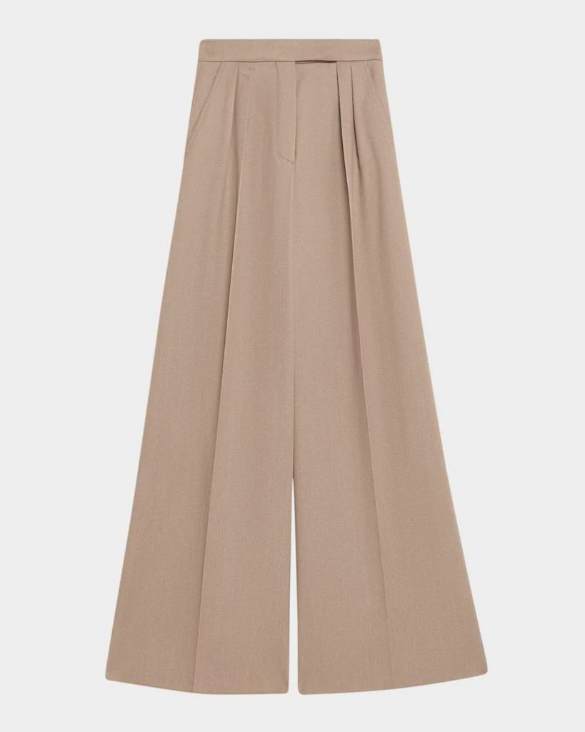 Max Mara Baden Pleated Wide-Leg Wool Pants 1