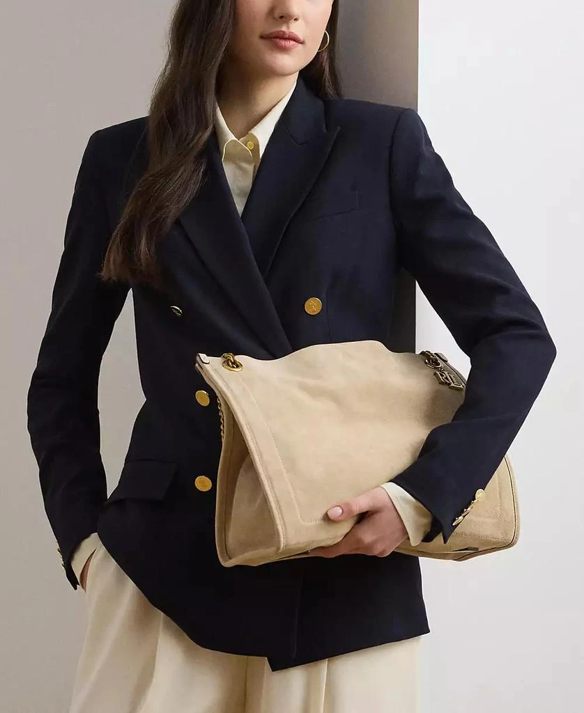 Ralph Lauren Suede Large Bradley Shopper Tote Bag 3