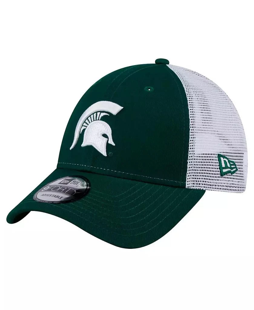 New Era Men's Green Michigan State Spartans Trucker 9FORTY Adjustable Hat 1