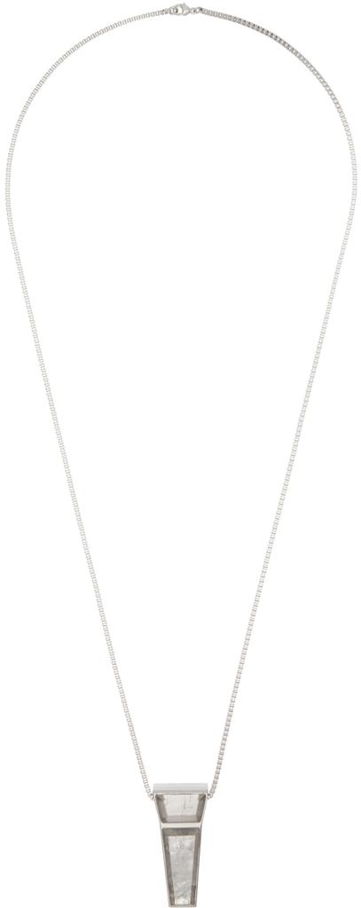 Rick Owens Silver Crystal Trunk Charm Necklace - Necklaces