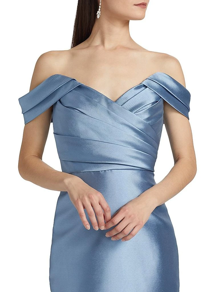 Amsale Mikado Off-The-Shoulder Cocktail Dress 6
