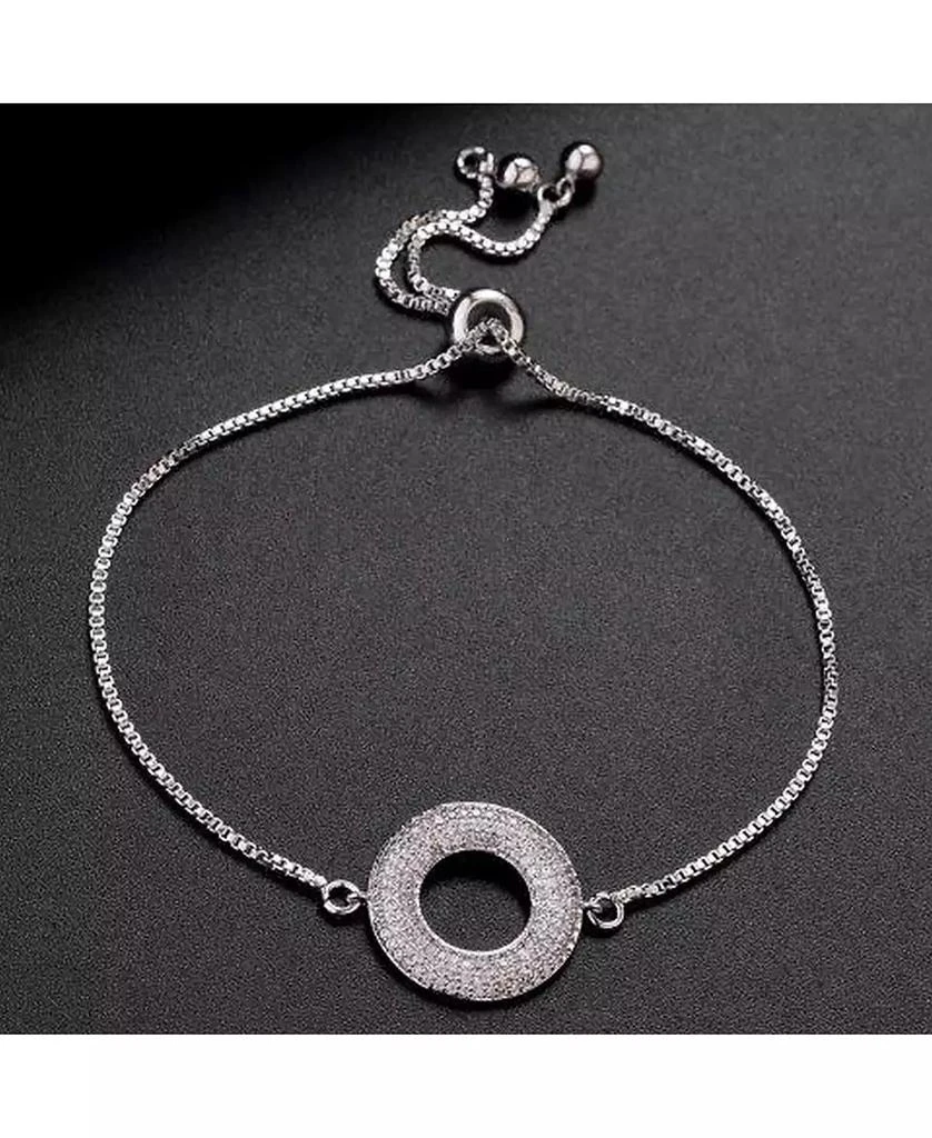 Nicole Miller Cubic Zirconia Halo Flower Bracelet 2