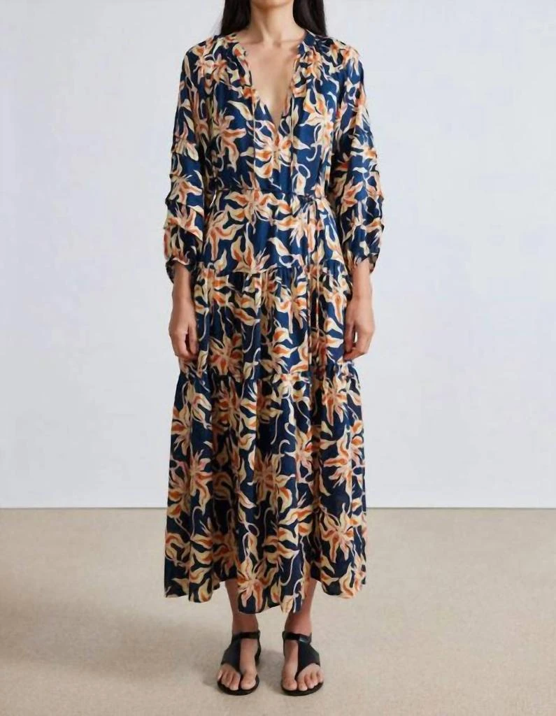 Apiece Apart Luminile Tier Maxi Dress In Naturaleza Flora 1