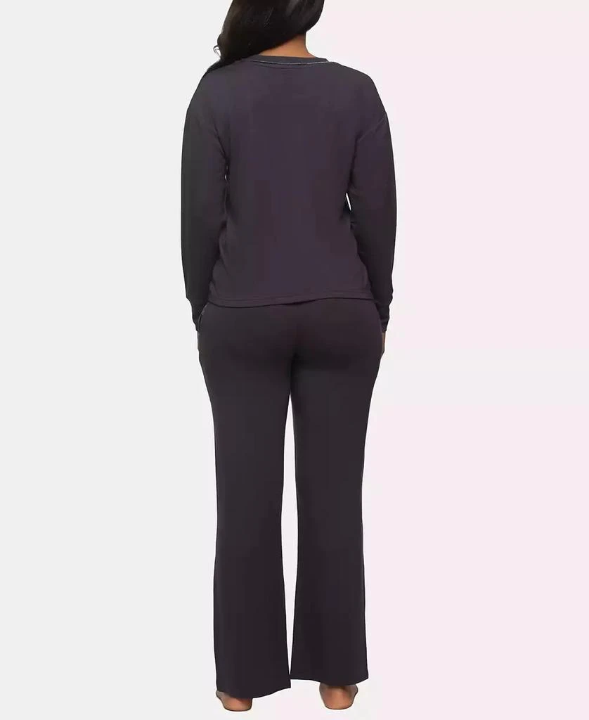 Felina Women's Aria Long Sleeve Crewneck and Pant Lounge Set 5
