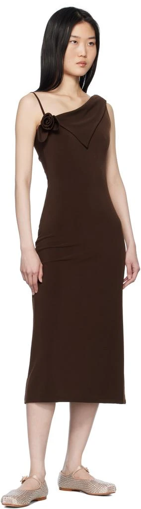 Sandy Liang Brown Otter Maxi Dress 4