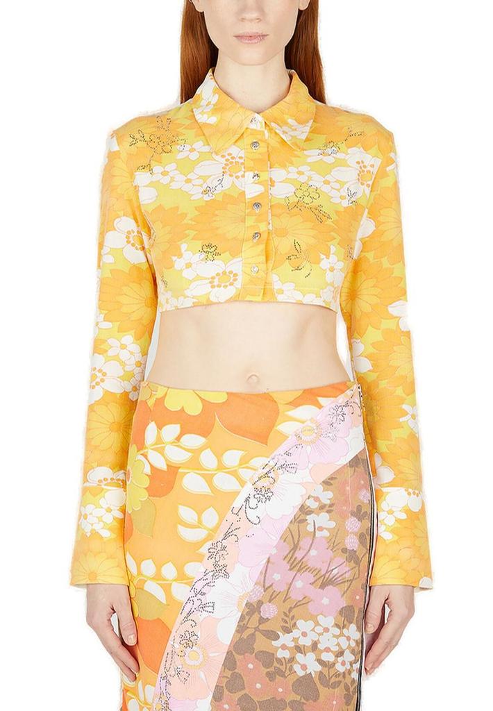 Rave Review Rave Review Sommar Floral Printed Cropped Shirt
