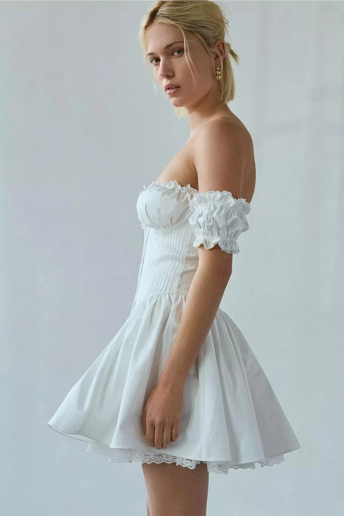 Glamorous Glamorous Drop-Waist Corset Lace-Trim Mini Dress 3