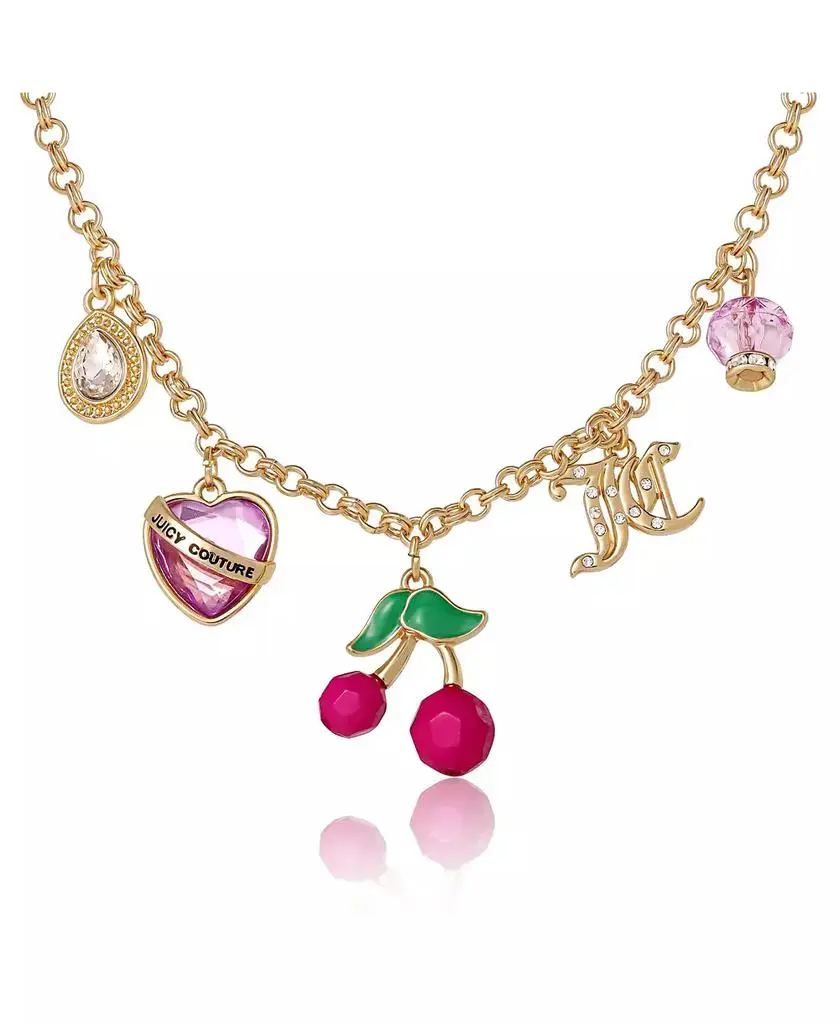 Juicy Couture Cherry Charm Necklace - 18 + 2''