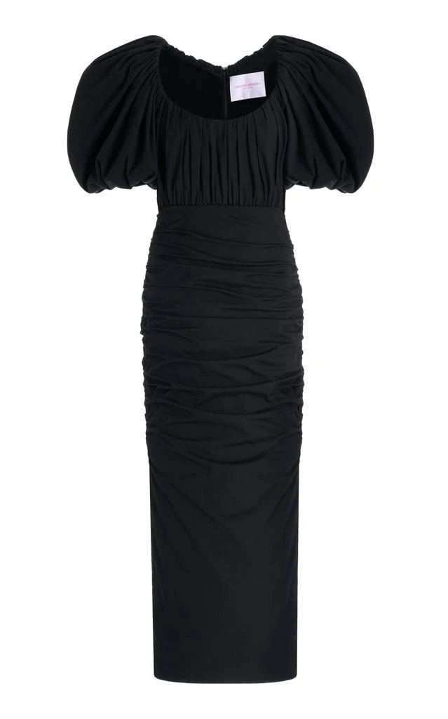 Carolina Herrera Carolina Herrera - Puff-Sleeve Midi Dress - Black - US 6 - Moda Operandi 1