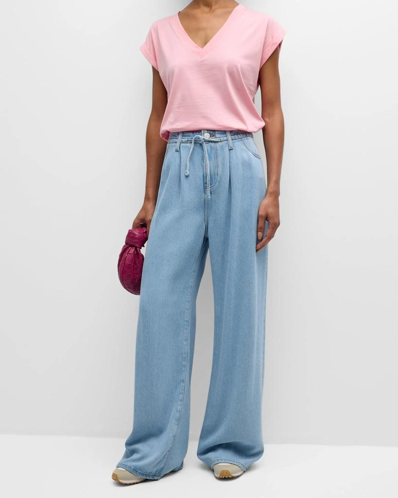 FRAME Super Drape Drawstring Wide-Leg Jeans 2