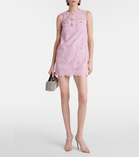 Self-Portrait Lace guipure minidress