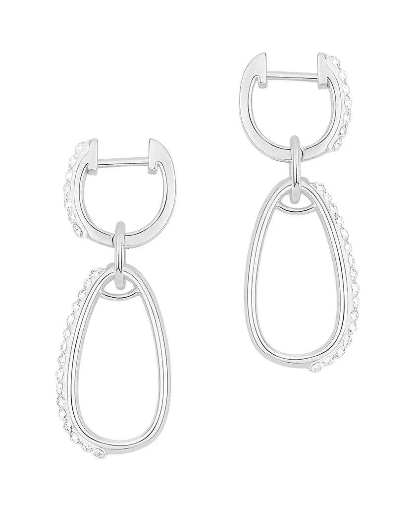 And Now This Crystal Drop Hinged Hoop Earrings 2