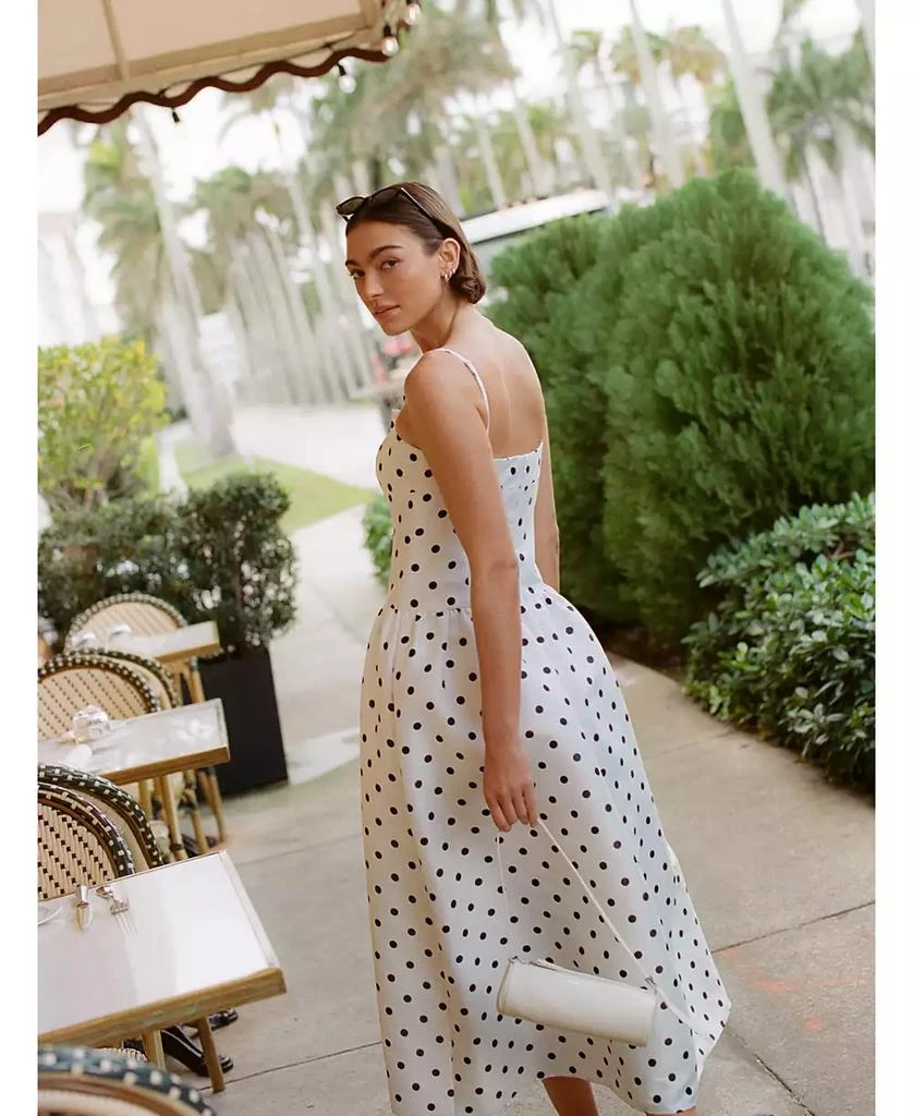 knee length dresses for ladies French Connection Embroidered Lace Strappy Dress in White main image 0
