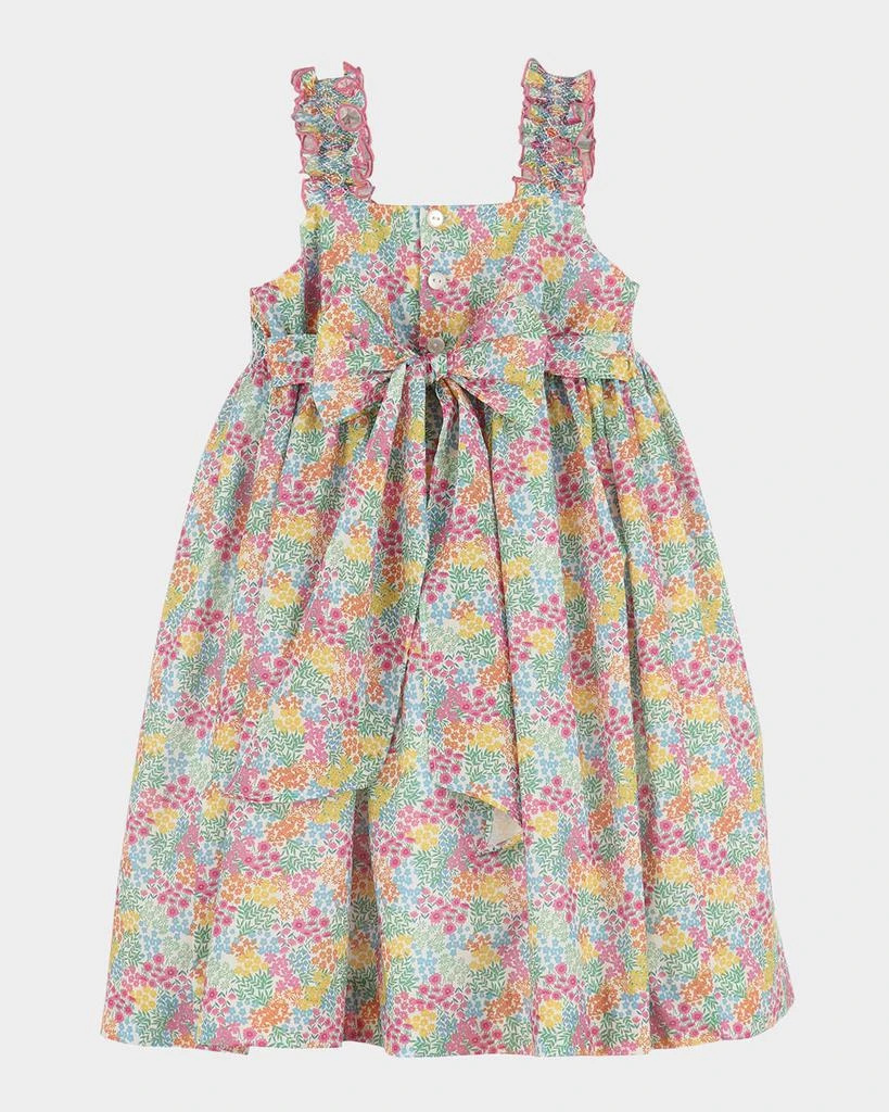 Luli & Me Girl's Floral-Print Jamboree Smocked Dress, Size 4-6X 2