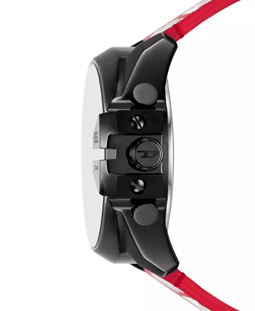 Diesel Men's Mega Chief Digital Red Leather Watch 51mm
