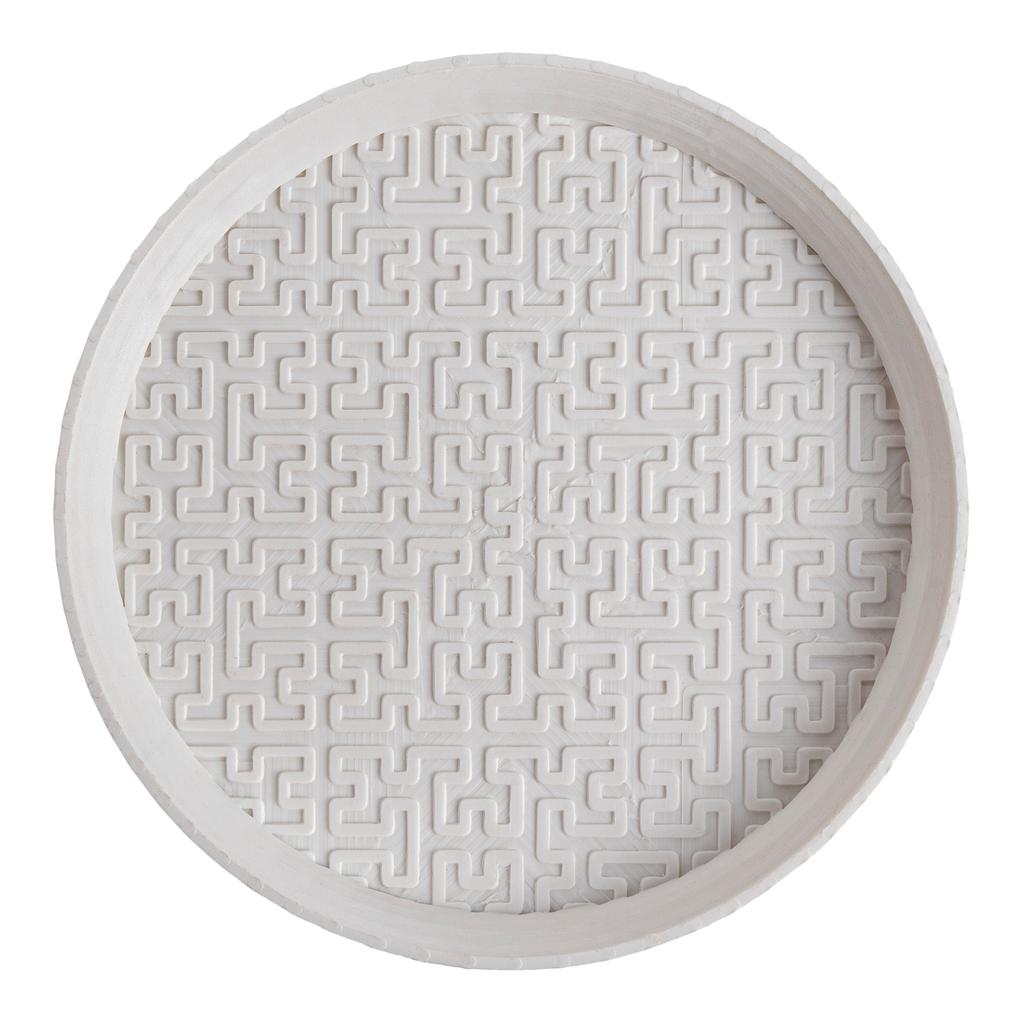 JONATHAN Y Drew 8.4" Modern Geometric Indoor Eco-Friendly 3D Printed Plant Saucer