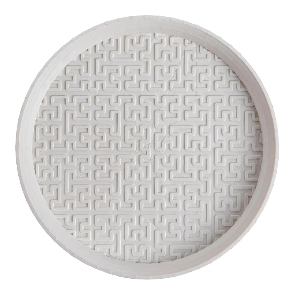 JONATHAN Y Drew 6.5" Modern Geometric Indoor Eco-Friendly 3D Printed Plant Saucer 2