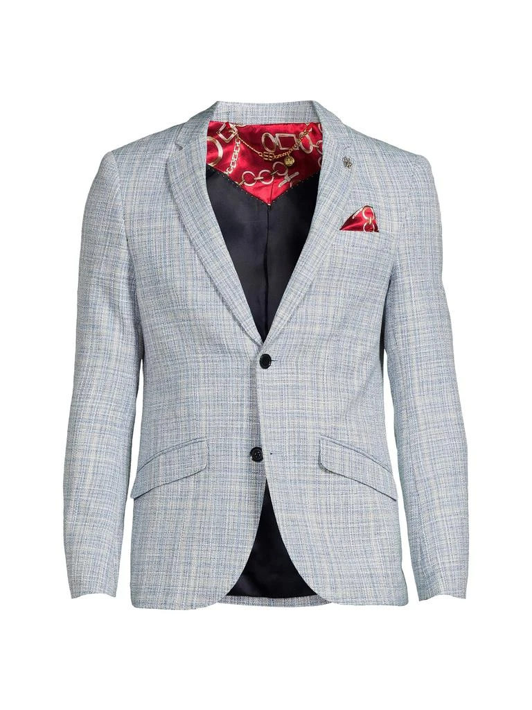 Elie Balleh Textured Single Breasted Slim-Fit Blazer 5