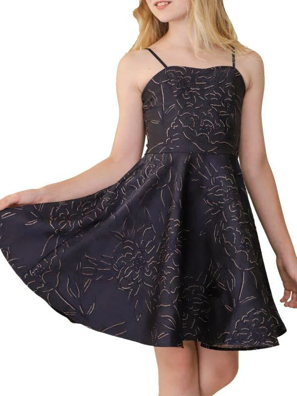 Un Deux Trois Girl's Fit & Flare Slip Mini Dress 1