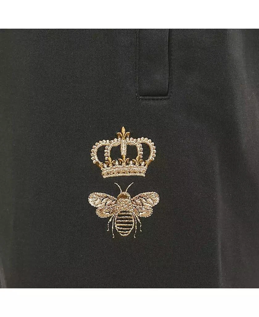 Pre-Owned Dolce & Gabbana Men's Black Crown Embroidered Cotton Jogger Pants 5