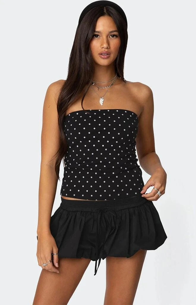 Edikted Polka Dot Built in Bra Tube Top 1