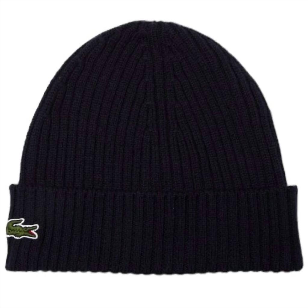 Lacoste Lacoste - Ribbed Wool Beanie - Unisex