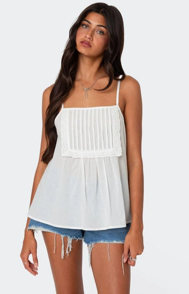 Edikted Eyelet Trim Paneled Top 1