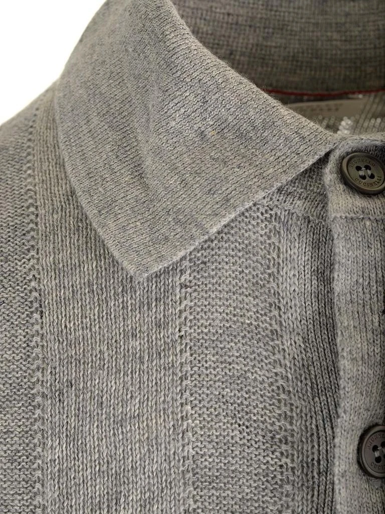 Brunello Cucinelli Brunello Cucinelli Button-Up Knitted Polo Shirt 5