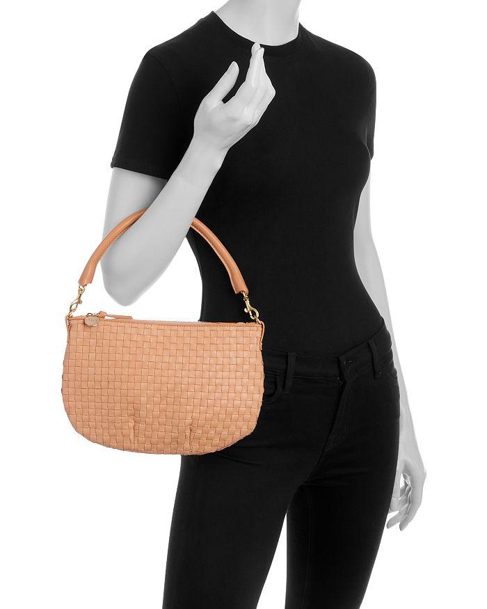 Clare V Petit Moyen Woven Leather Messenger Bag