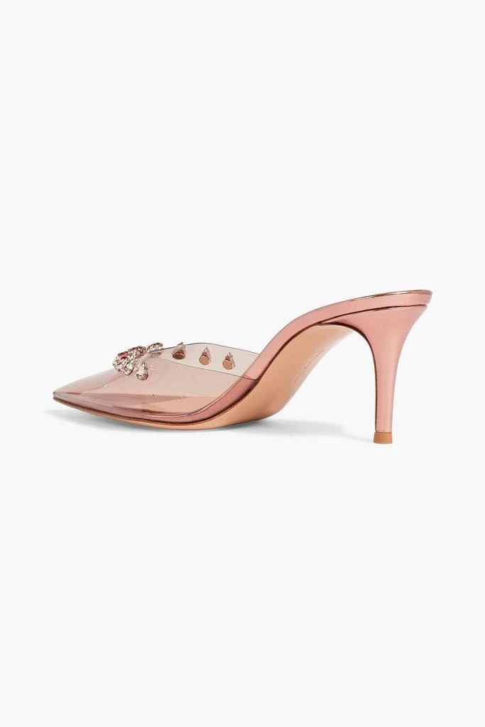 Gianvito Rossi Crystal Drop crystal-embellished PVC mules 3