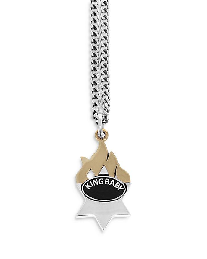 King Baby Sterling Silver Star of David Necklace, 24"