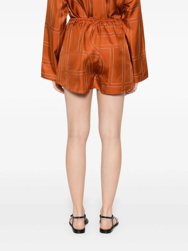 Totême TOTEME - Monogram Silk Shorts 4
