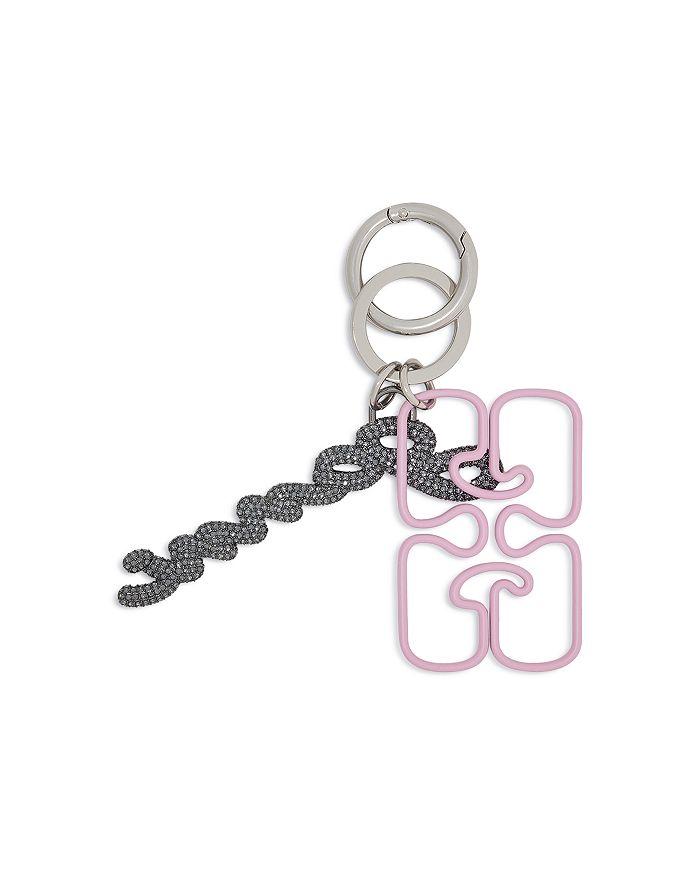 Ganni Strass Signature Keyring
