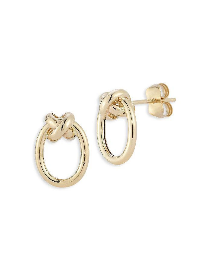 Bloomingdale
s Knotted Oval Stud Earrings in 14K Yellow Gold