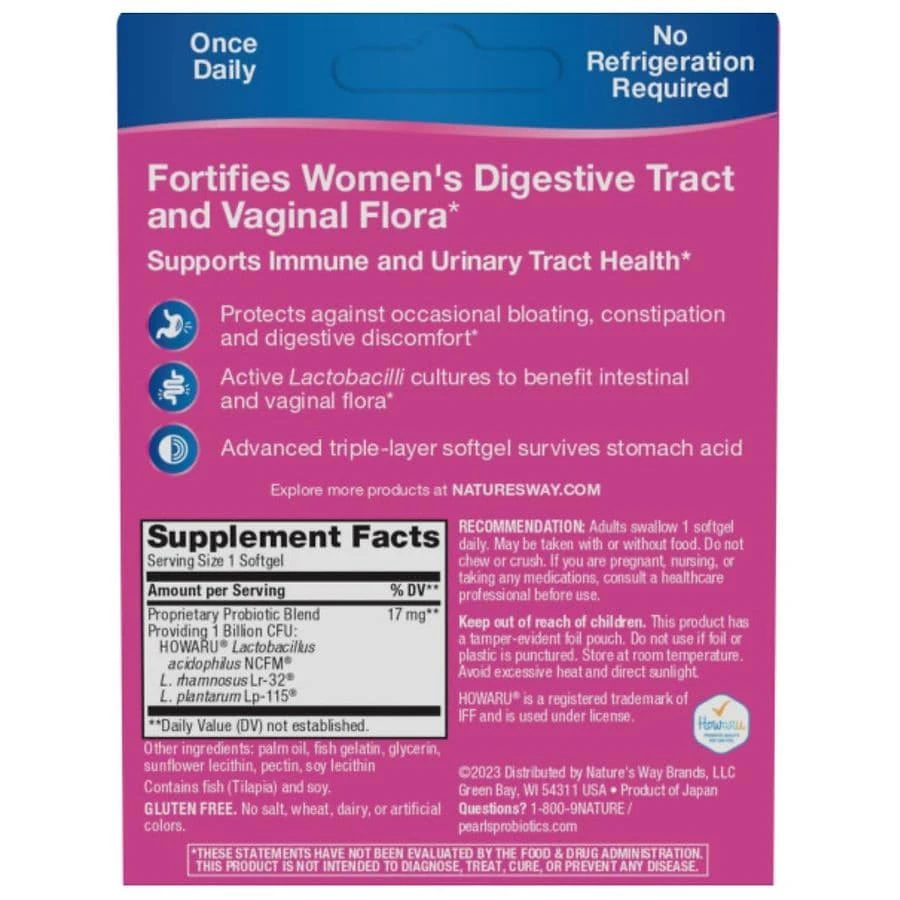 Nature's Way Probiotic Pearls Women's Vaginal & Digestive Health Softgels 5