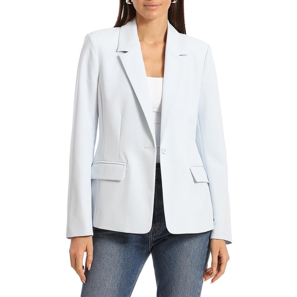Bagatelle Womens Solid Office One-Button Blazer