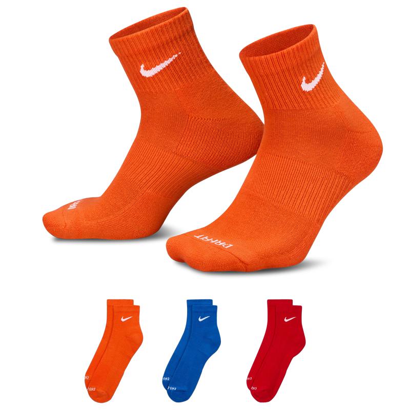 NIKE Nike 3 Pack Dri-FIT Plus Quarter Socks - Men's