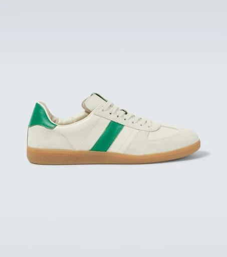 Tom Ford Suede-trimmed leather sneakers 1