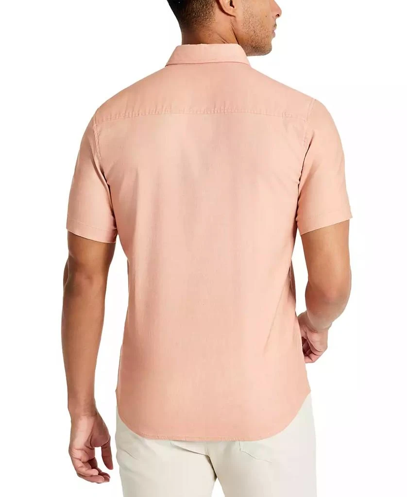 Kenneth Cole Men's Slim Fit Short Sleeve Button-Down Sport Shirt 2