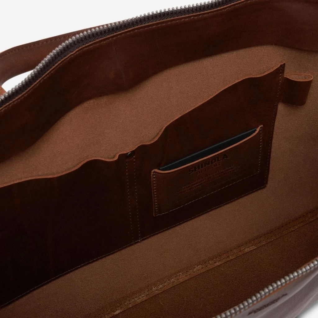 Shinola Shinola Utility Brown USA Heritage Leather Computer Brief 20242041-Br 5