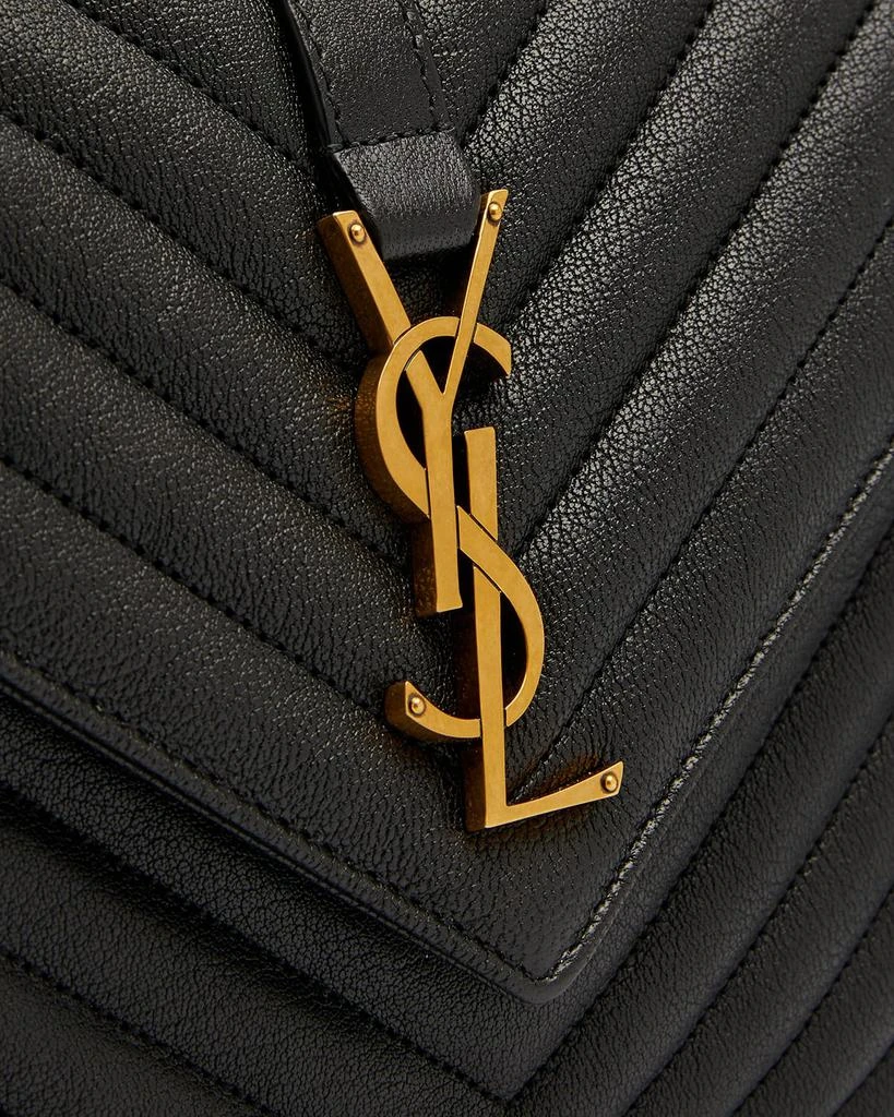 Yves Saint Laurent College Medium Flap YSL Shoulder Bag in Quilted Leather 5