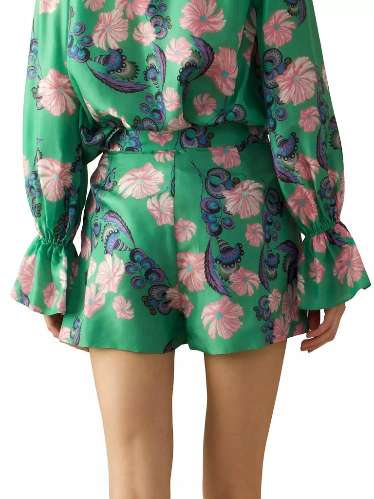 Cynthia Rowley Printed Silk Shorts 4