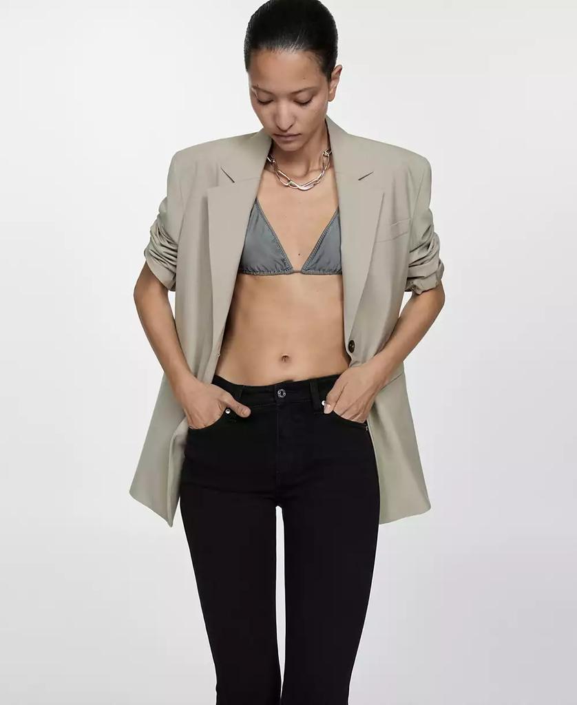 Mango Women's Sienna Flare Crop Jeans