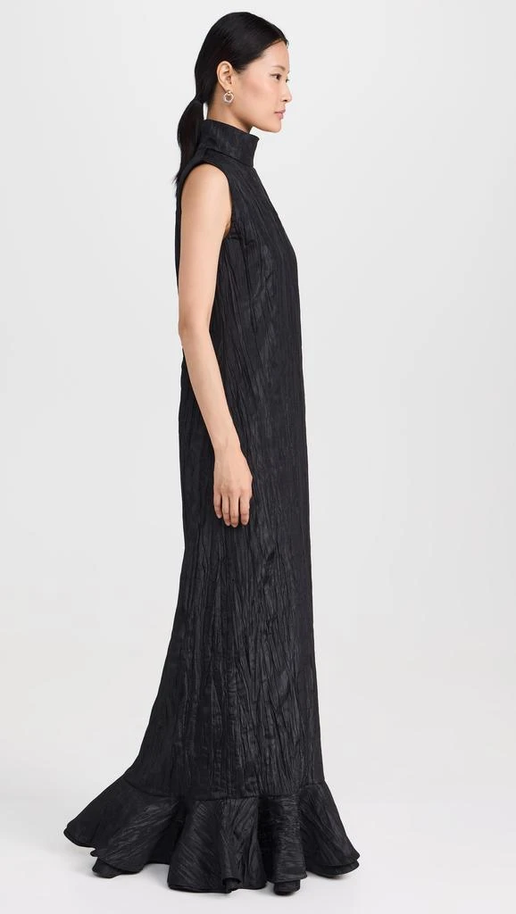 Dur Doux Black Crinkle Taffeta Gown 3