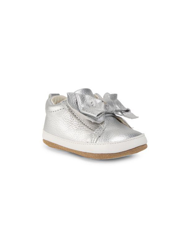 Robeez Baby Girl's Aria Metallic Leather Slip On Sneakers